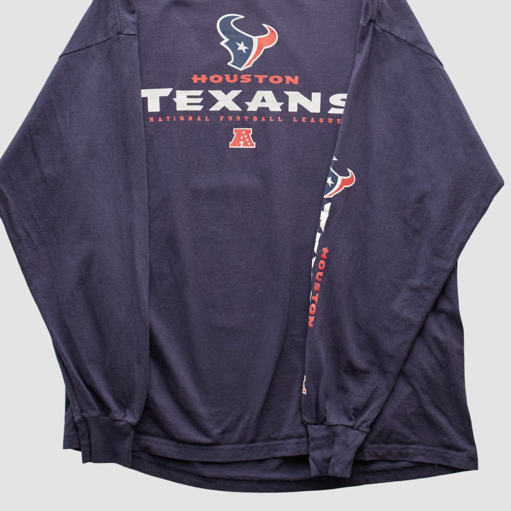 Houston Texans NFL 2000s Long Sleeve T-shirt Navy Vintage