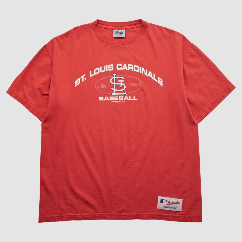 St. Louis Cardinals Majestic 2000 T-shirt - Red - L by Fanatics Real Vintage T-shirts
