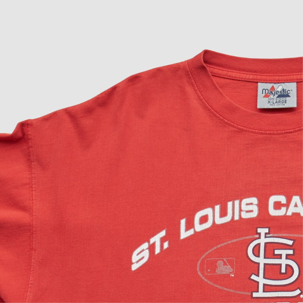 St. Louis Cardinals Majestic 2000 T-shirt - Red - L by Fanatics Real Vintage T-shirts