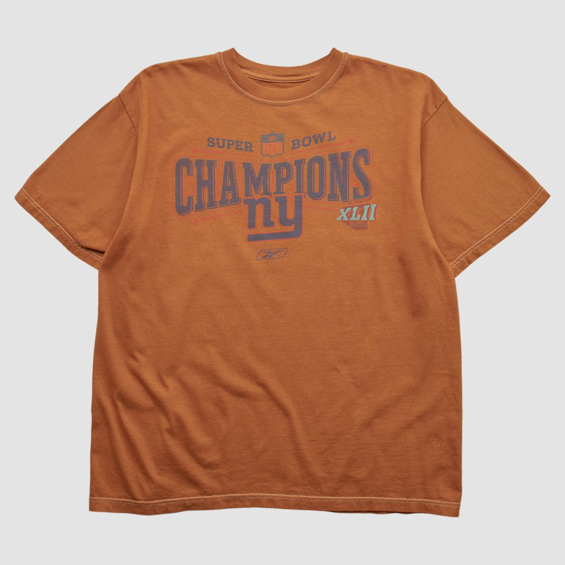 New York Giants Reebok 2007 T-shirt Orange Vintage