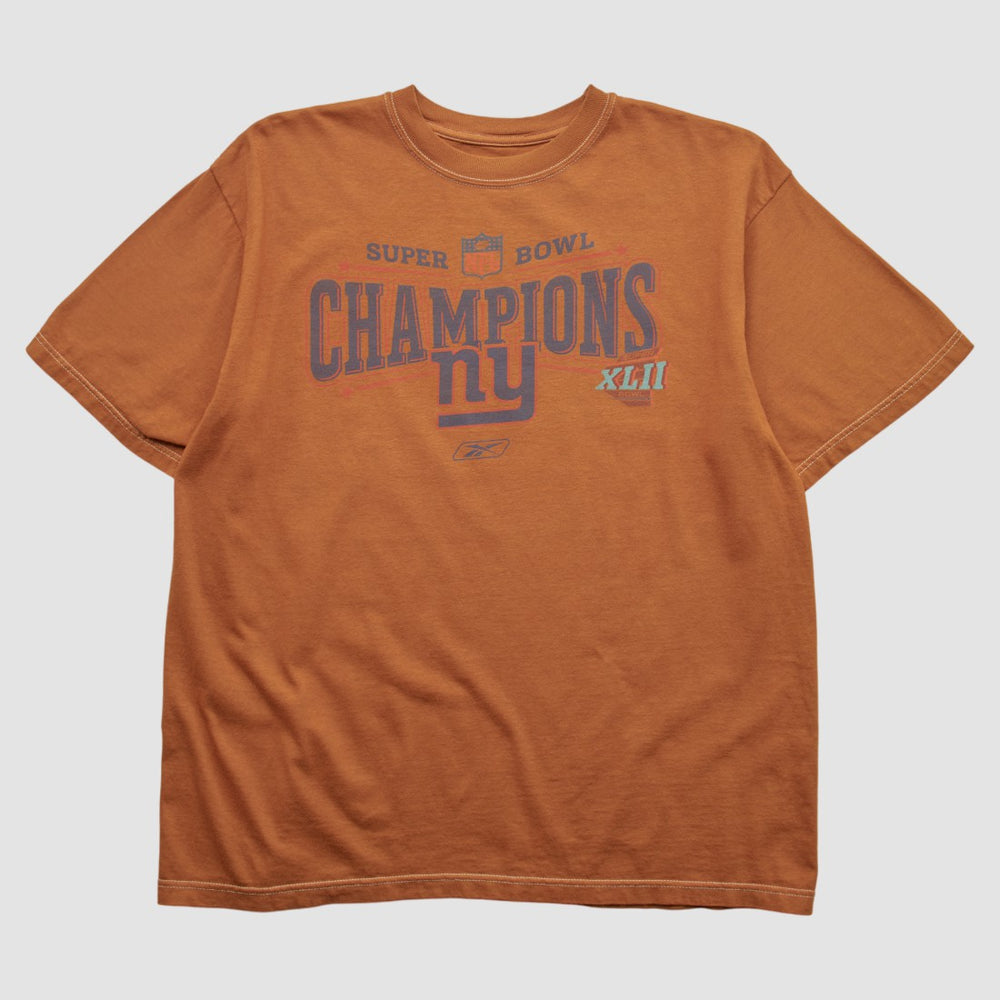 New York Giants Reebok 2007 T-shirt Orange Vintage