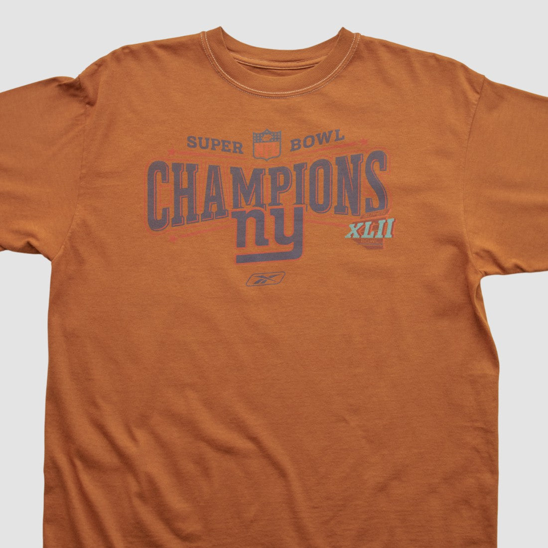 New York Giants Reebok 2007 T-shirt Orange Vintage