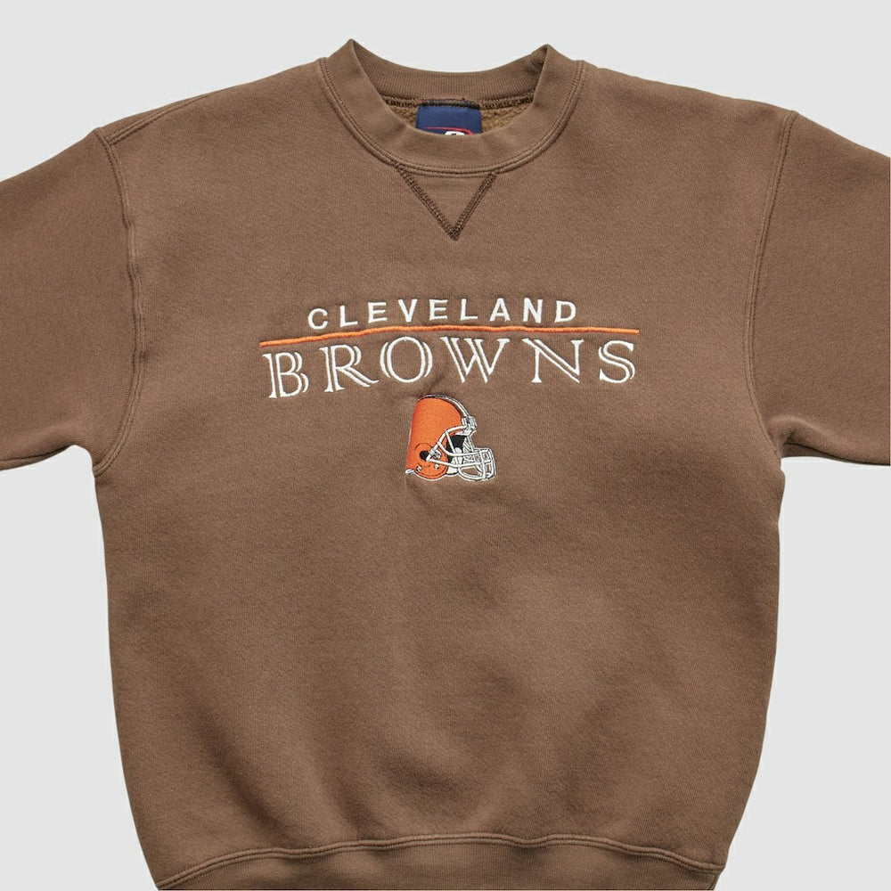 Cleveland Browns Pro Player 2000s Pullover Sweatshirt Brown Vintage