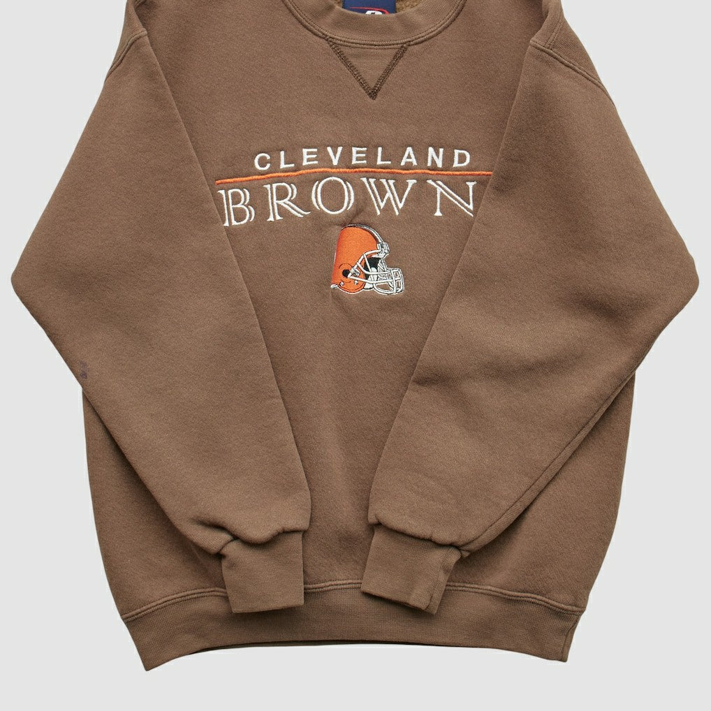 Cleveland Browns Pro Player 2000s Pullover Sweatshirt Brown Vintage