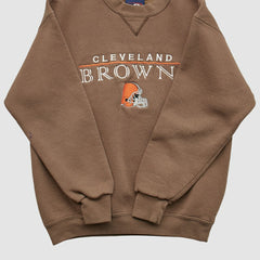 Cleveland Browns Pro Player 2000s Pullover Sweatshirt Brown Vintage