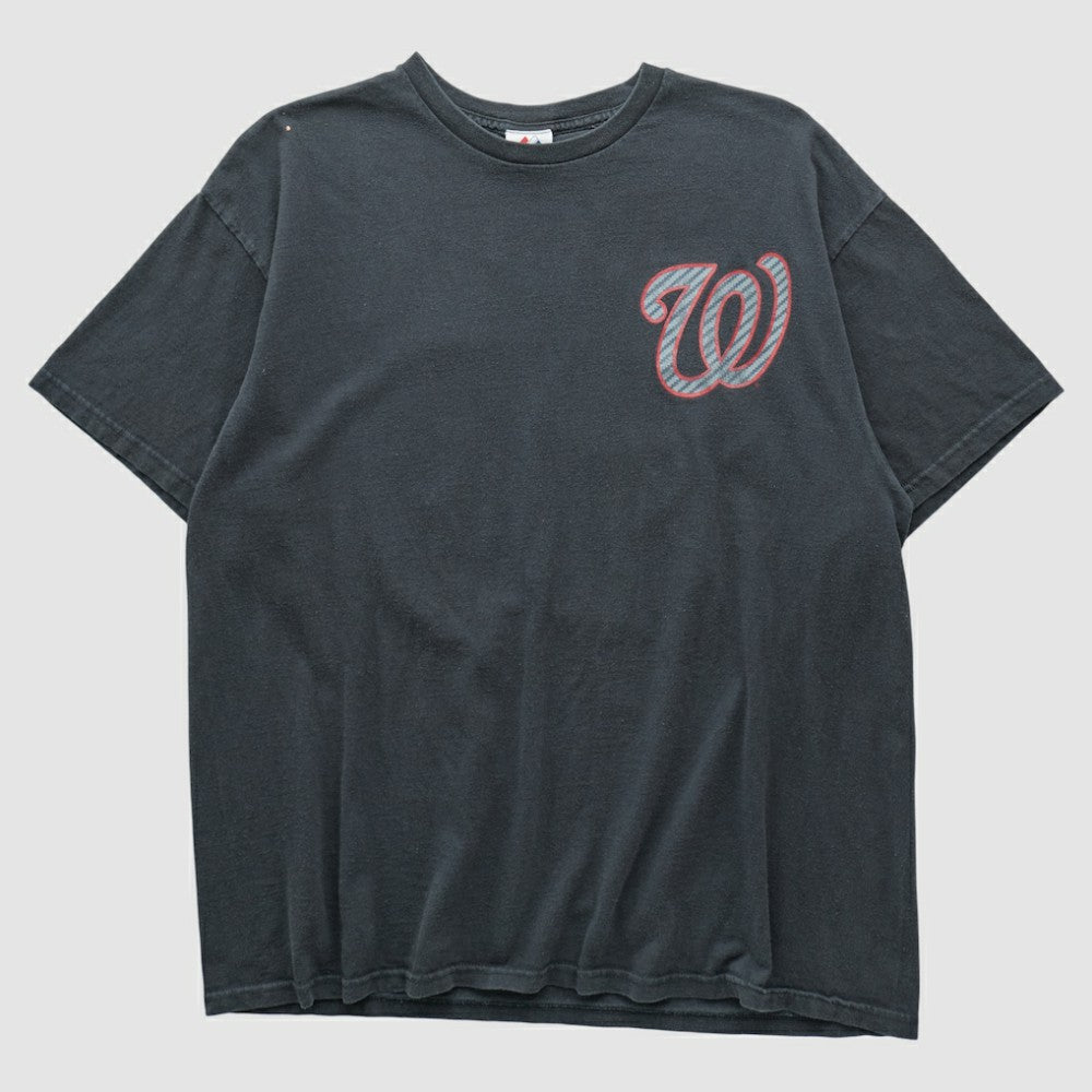Washington Nationals Majestic 2010s T-shirt - Charcoal - M by Fanatics Real Vintage T-shirts