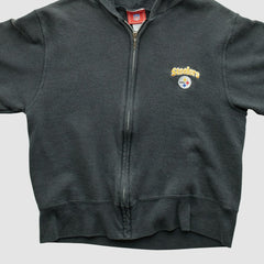 Pittsburgh Steelers NFL 2000s Hooded Full Zip Sweatshirt Black Vintage