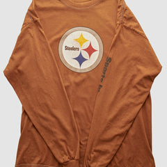 Pittsburgh Steelers Gildan 2000s Long Sleeve T-shirt Brown Vintage