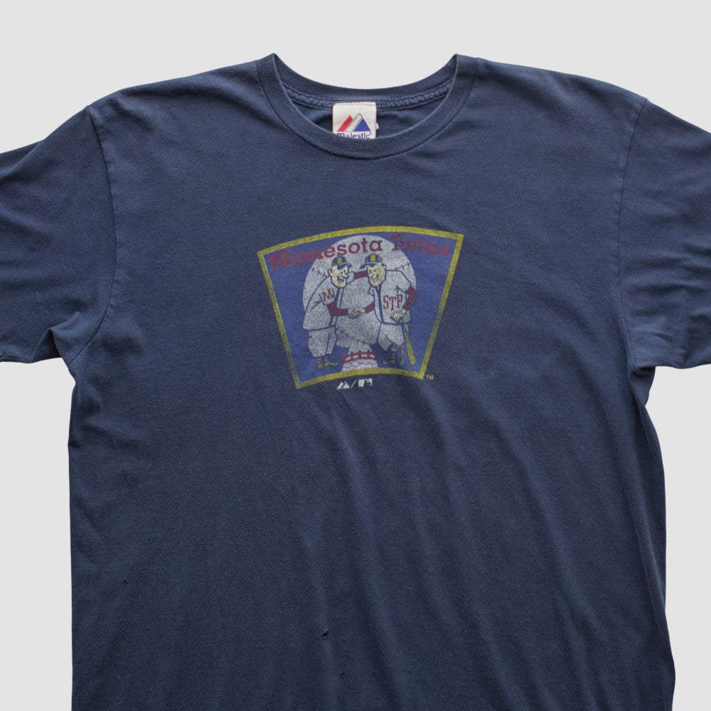 Minnesota Twins Majestic 2010s T-shirt - Navy - M by Fanatics Real Vintage T-shirts