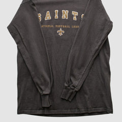 New Orleans Saints NFL 2000s Long Sleeve T-shirt Charcoal Vintage