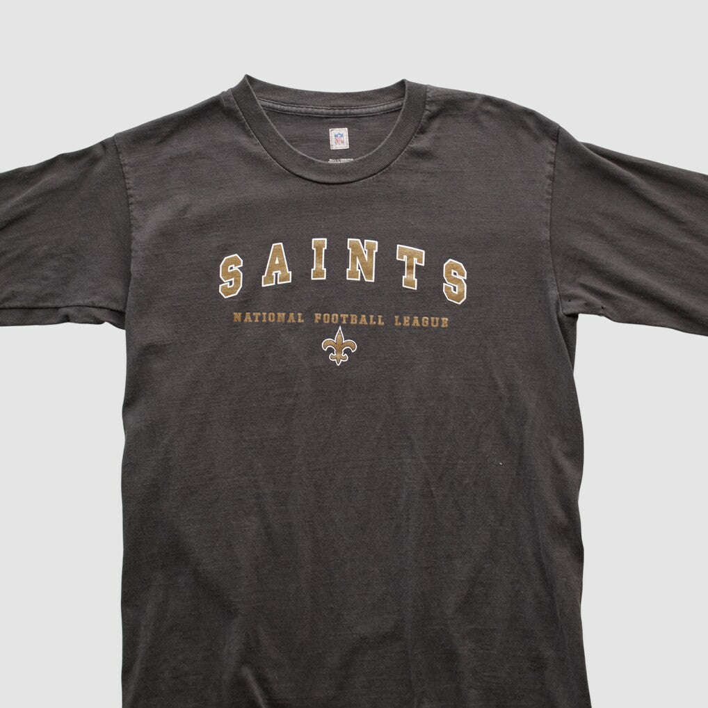 New Orleans Saints NFL 2000s Long Sleeve T-shirt Charcoal Vintage