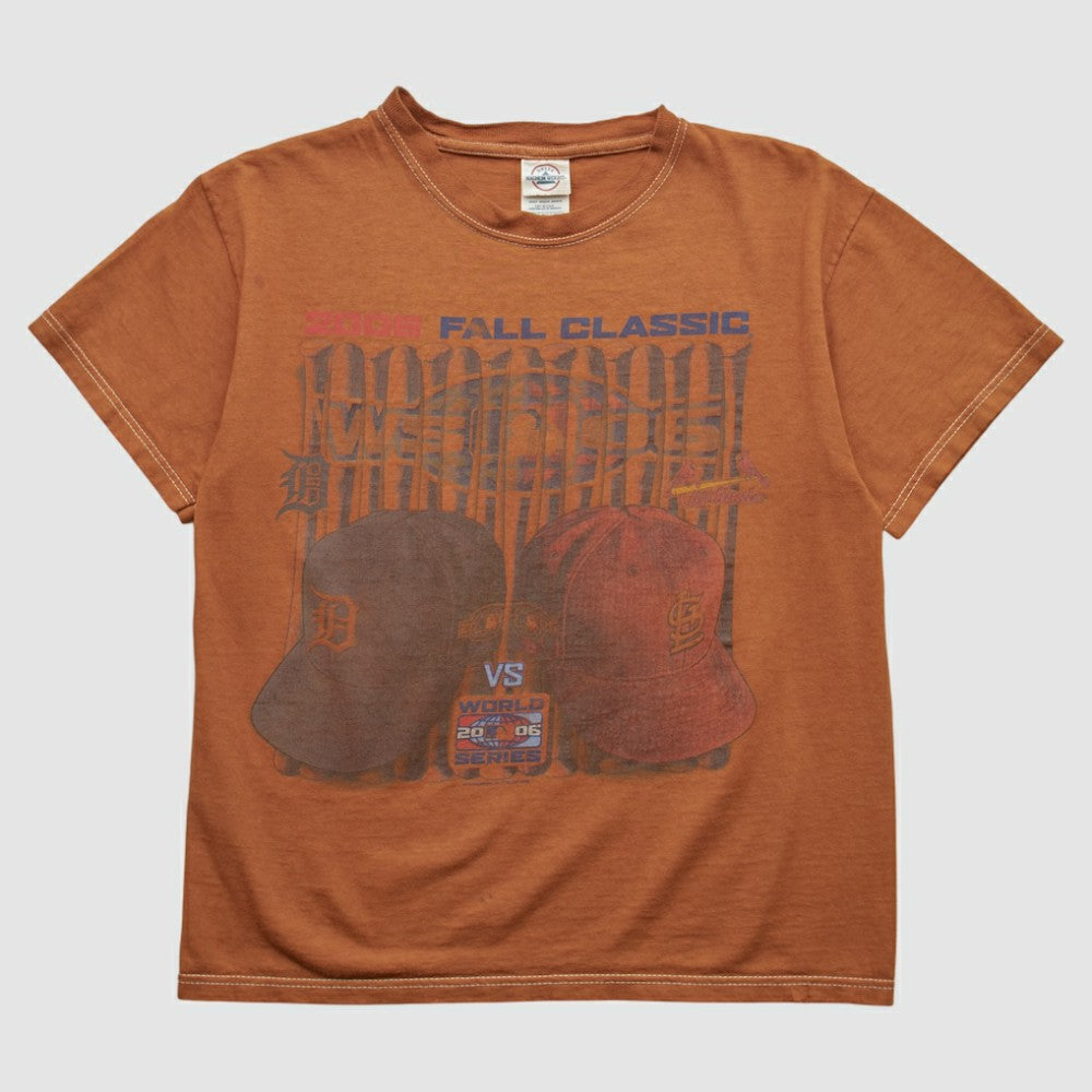 MLB World Series Delta Magnum Weight 2006 T-shirt - Orange - S by Fanatics Real Vintage T-shirts