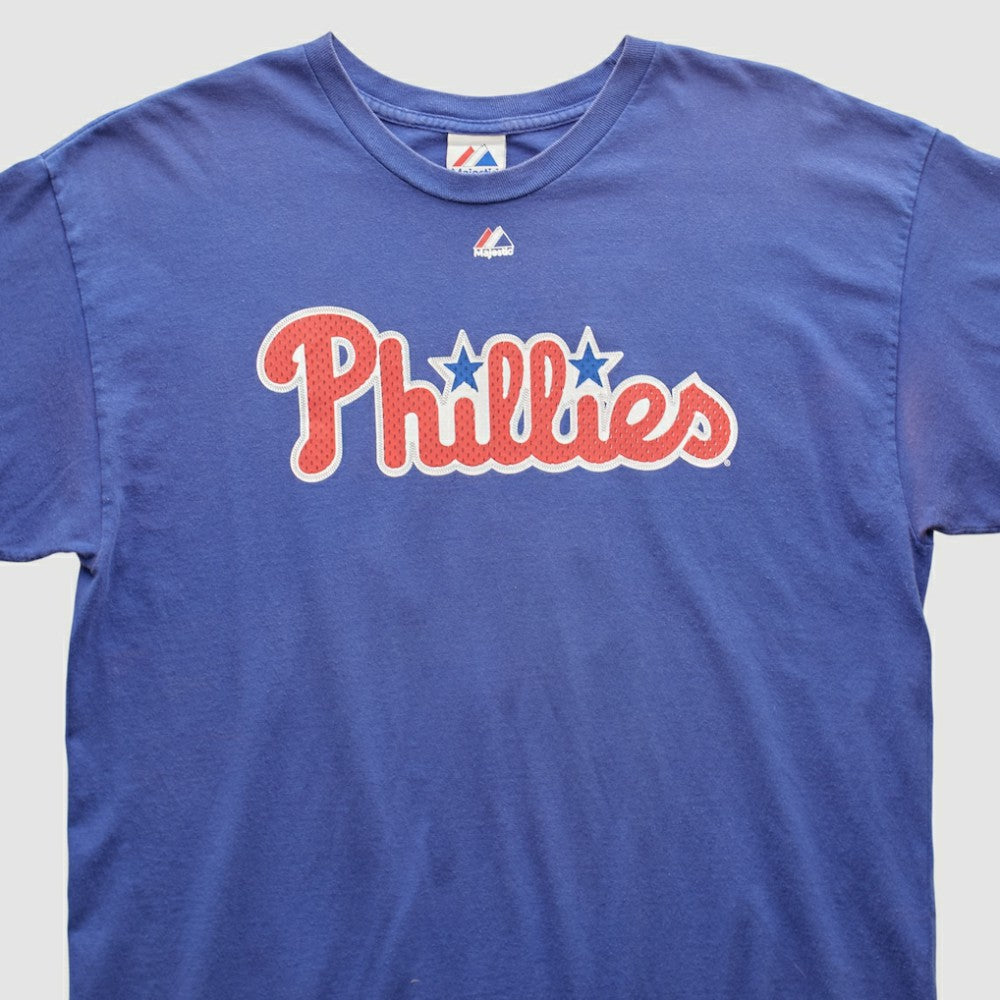 Philadelphia Phillies Majestic 2010s T-shirt - Blue - M by Fanatics Real Vintage T-shirts