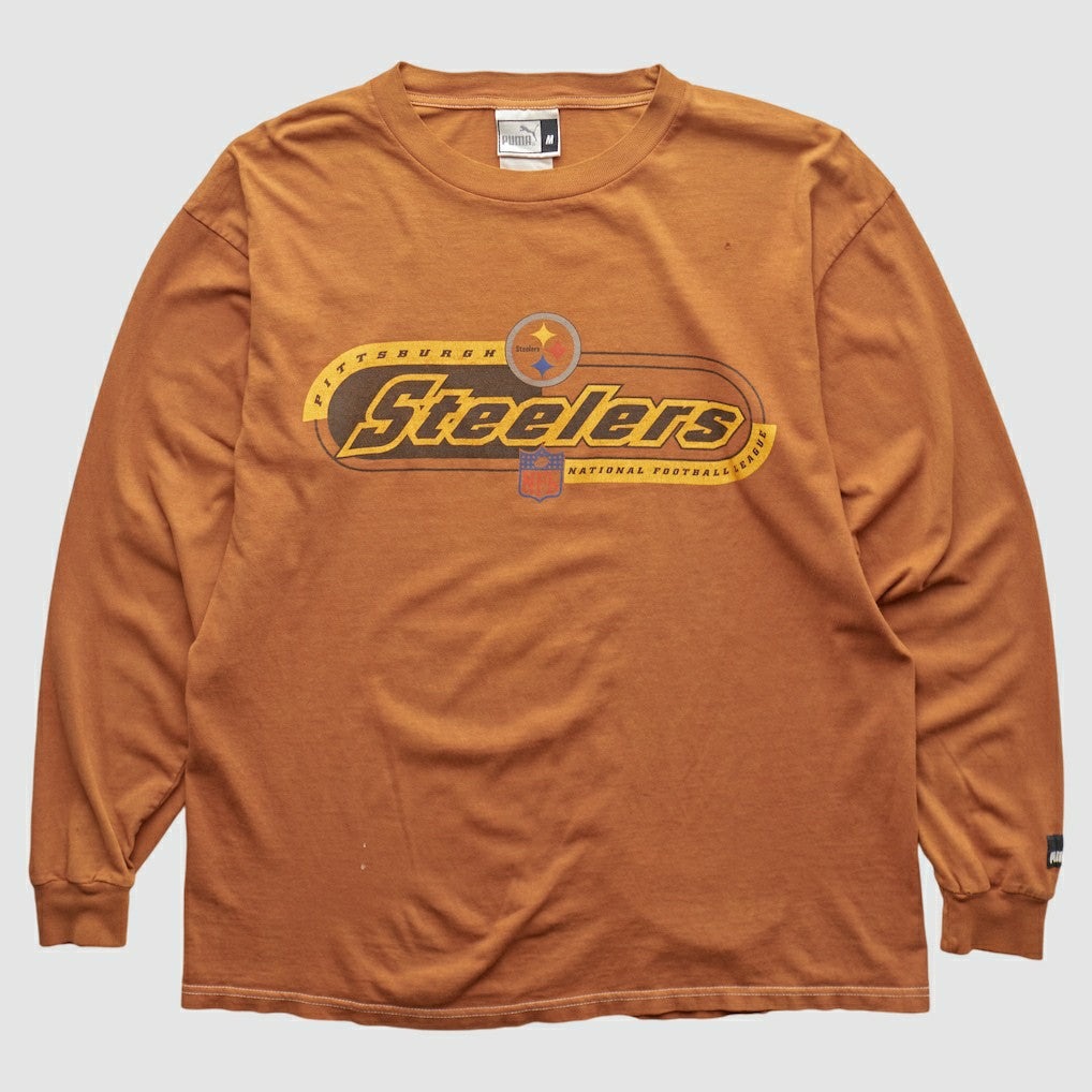 Pittsburgh Steelers 2000s Long Sleeve T-shirt Brown Vintage