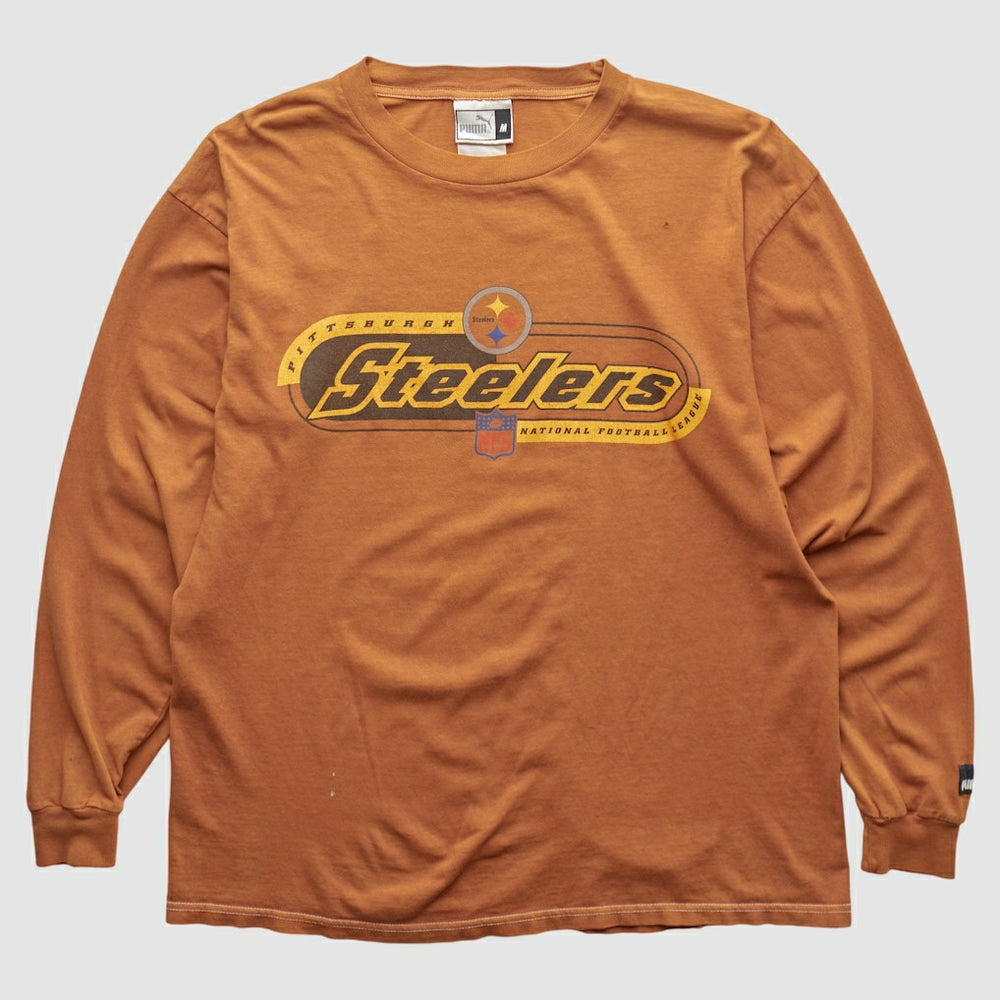 Pittsburgh Steelers 2000s Long Sleeve T-shirt Brown Vintage