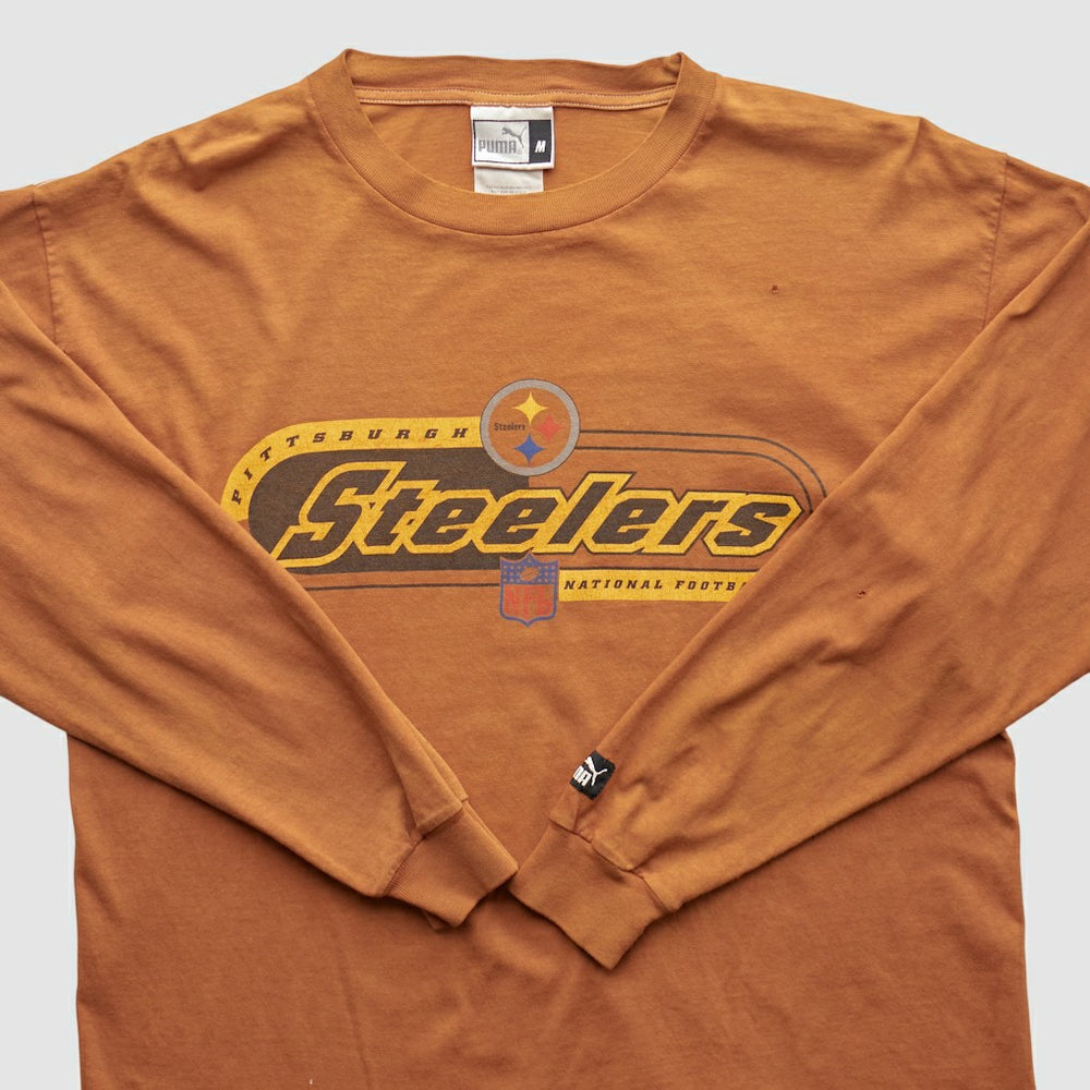 Pittsburgh Steelers 2000s Long Sleeve T-shirt Brown Vintage