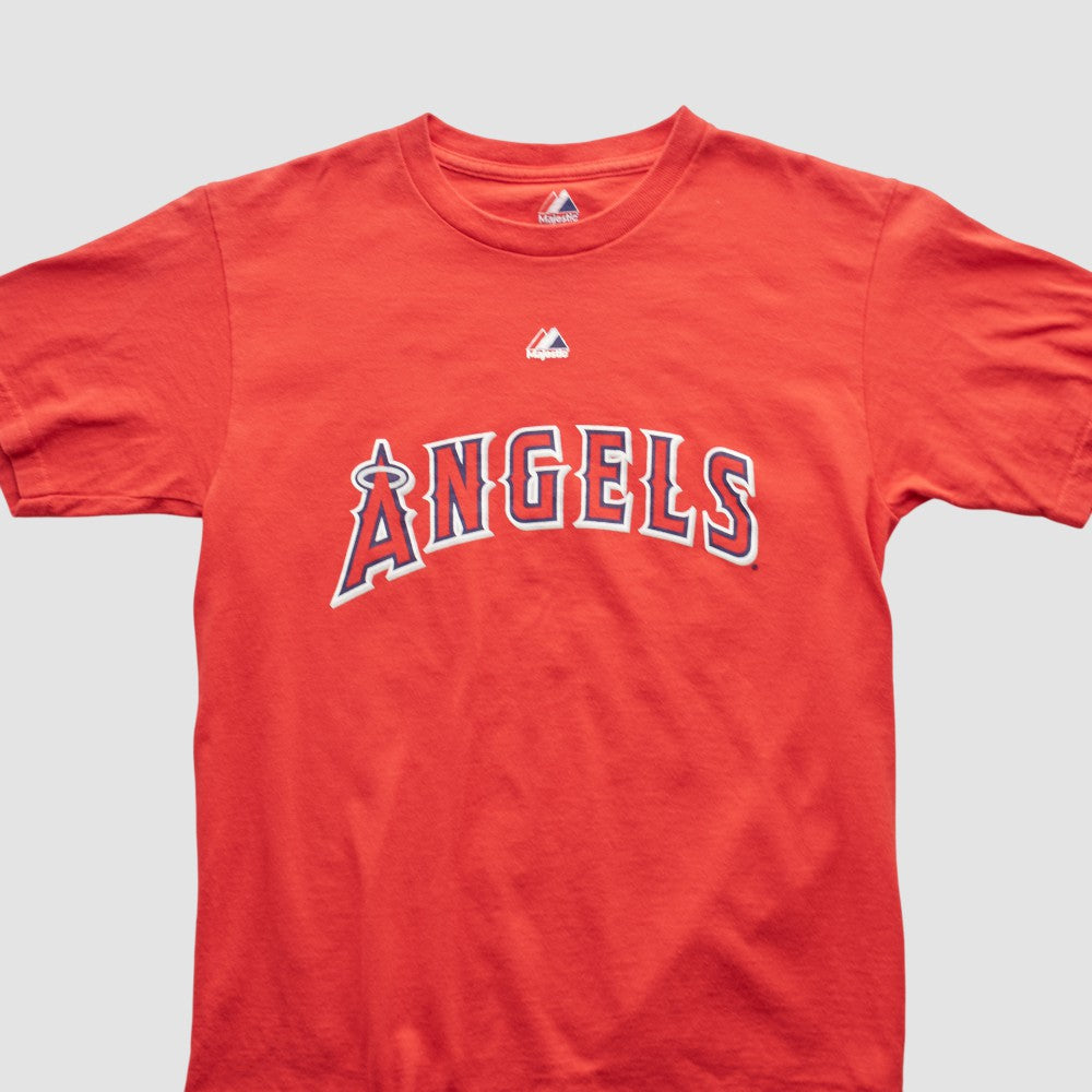 Los Angeles Angels Majestic 2000s T-shirt - Red - XS by Fanatics Real Vintage T-shirts