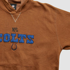 Indianapolis Colts NFL 2010s Hooded Pullover Sweatshirt Brown Vintage