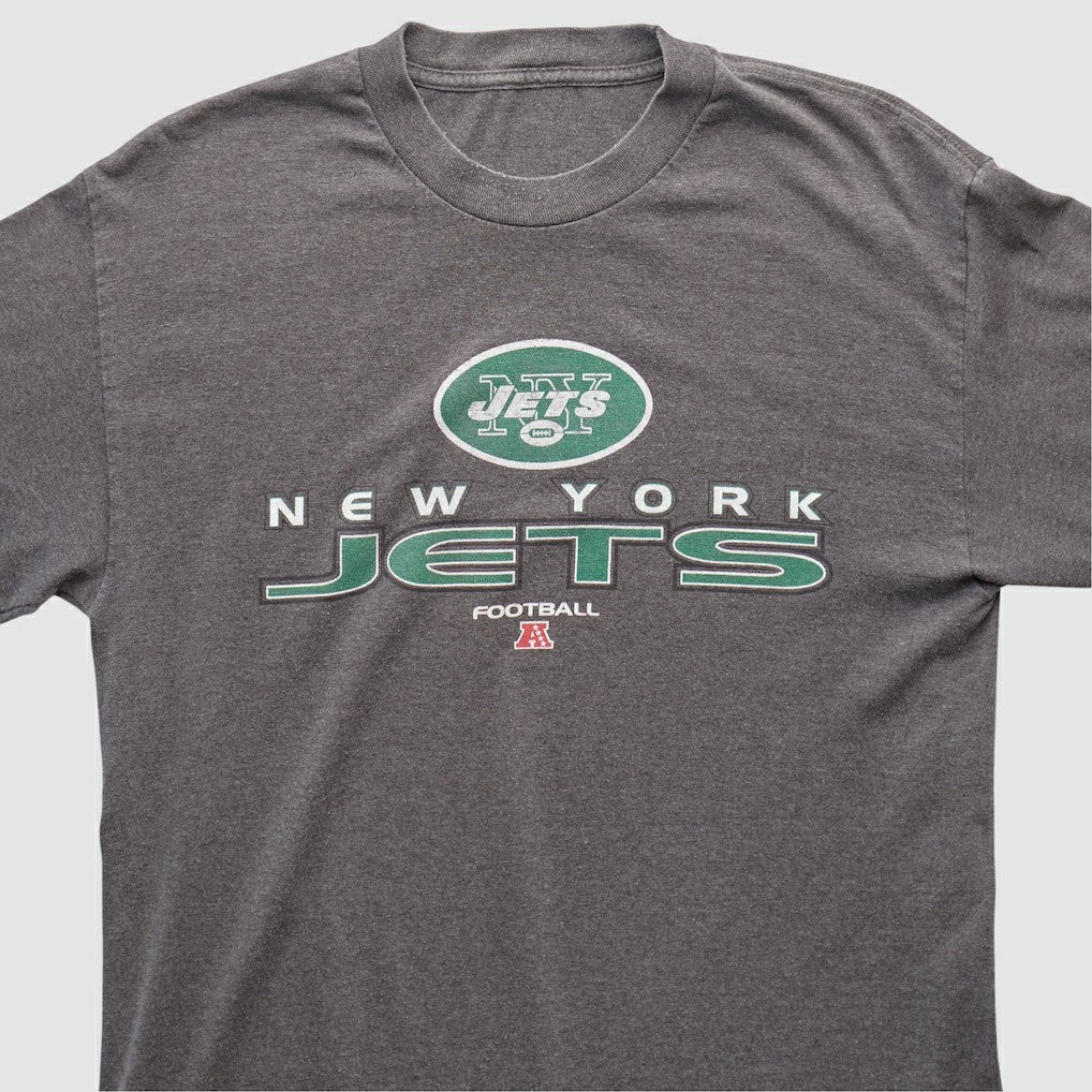 New York Jets 2010s Long Sleeve T-shirt Dark Heather Gray Vintage