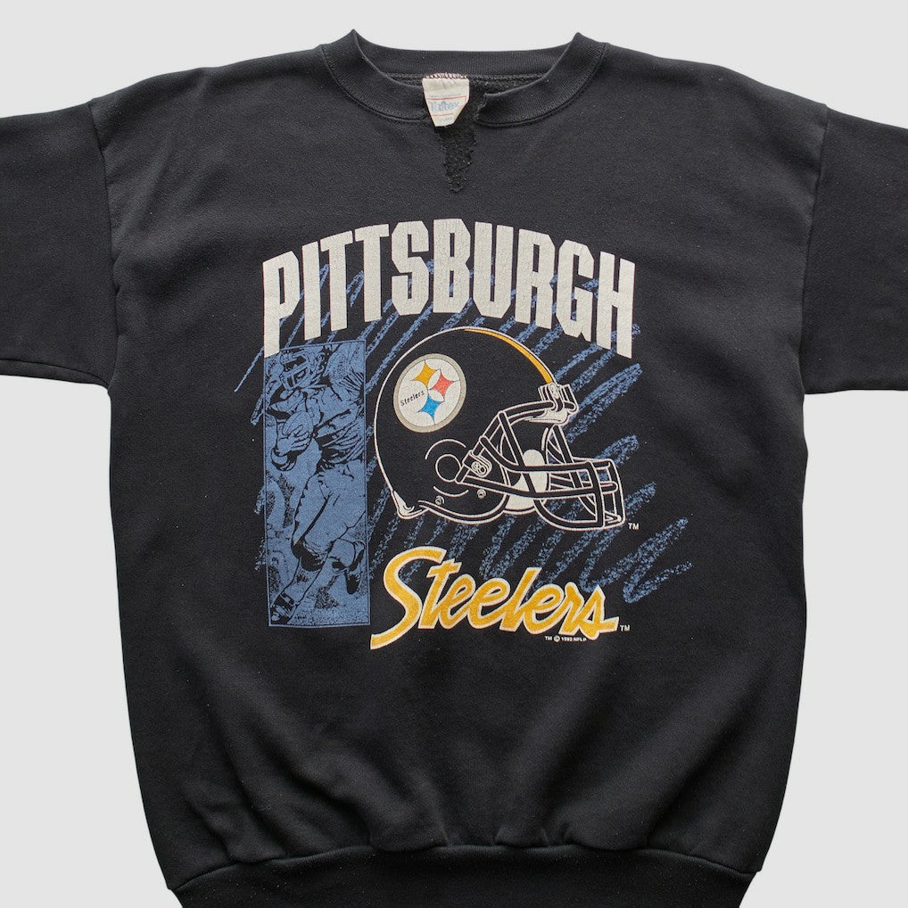 Pittsburgh Steelers Tultex 1992 Pullover Sweatshirt Black Vintage