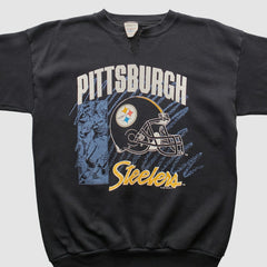 Pittsburgh Steelers Tultex 1992 Pullover Sweatshirt Black Vintage