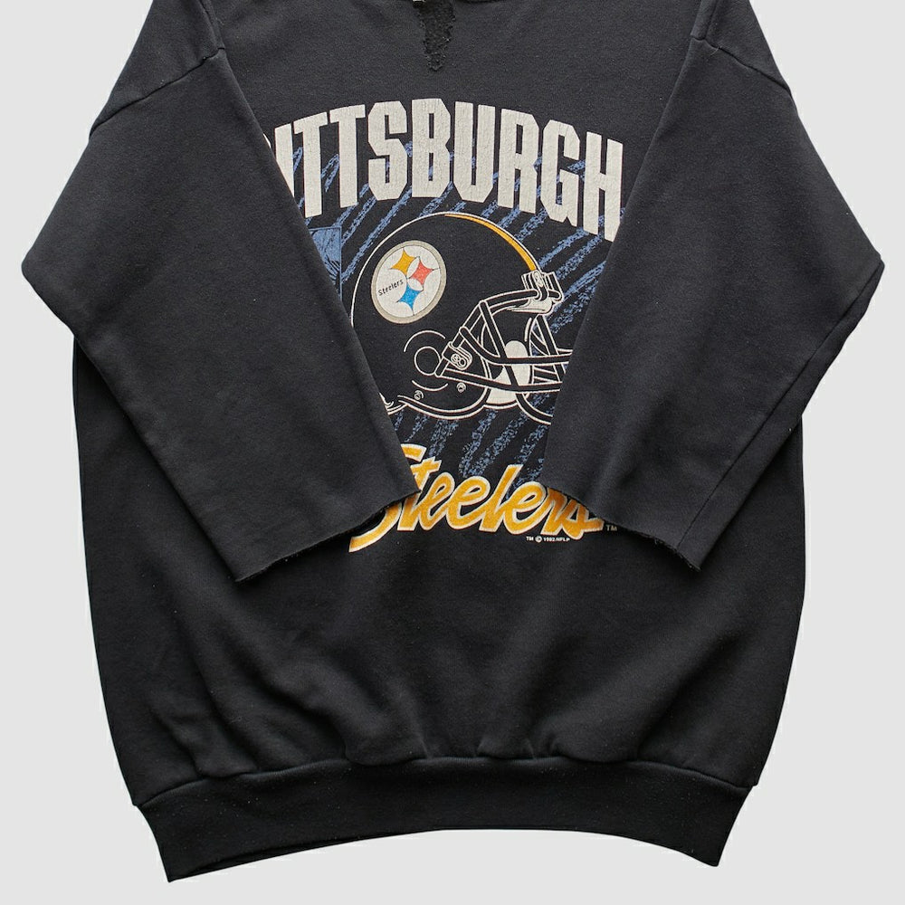 Pittsburgh Steelers Tultex 1992 Pullover Sweatshirt Black Vintage