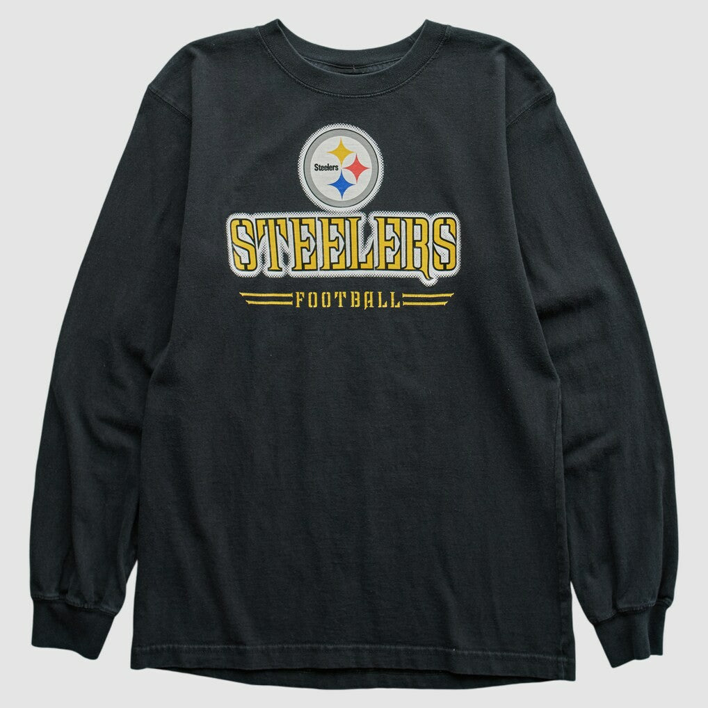 Pittsburgh Steelers Reebok 2000s Long Sleeve T-shirt Black Vintage