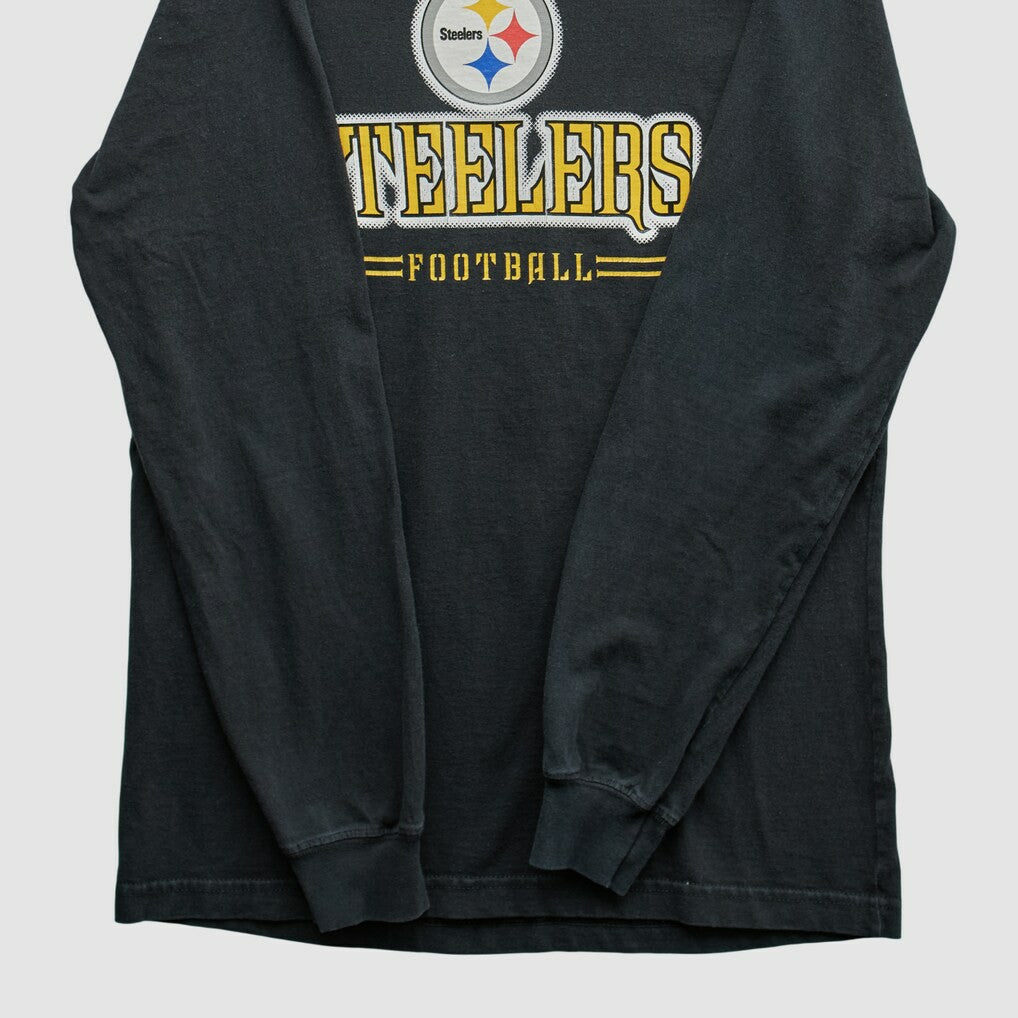 Pittsburgh Steelers Reebok 2000s Long Sleeve T-shirt Black Vintage