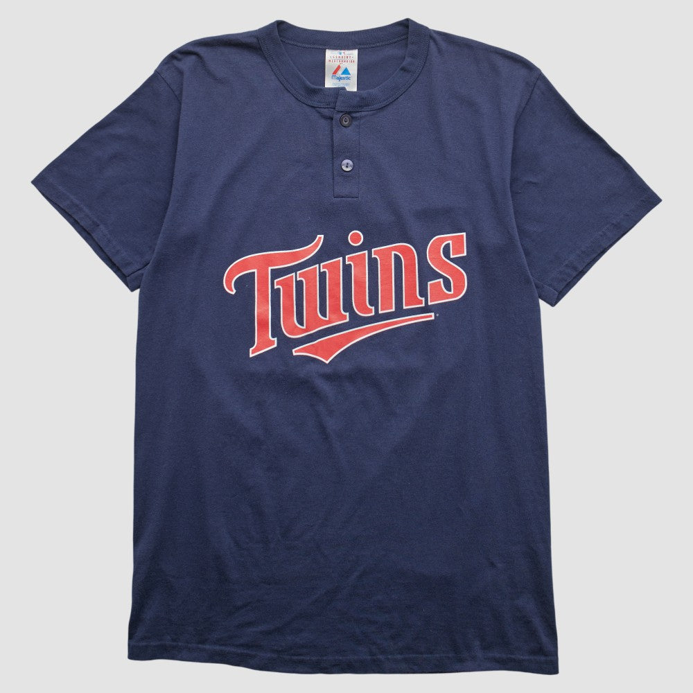 Minnesota Twins Majestic 2000s T-shirt - Navy - M by Fanatics Real Vintage T-shirts