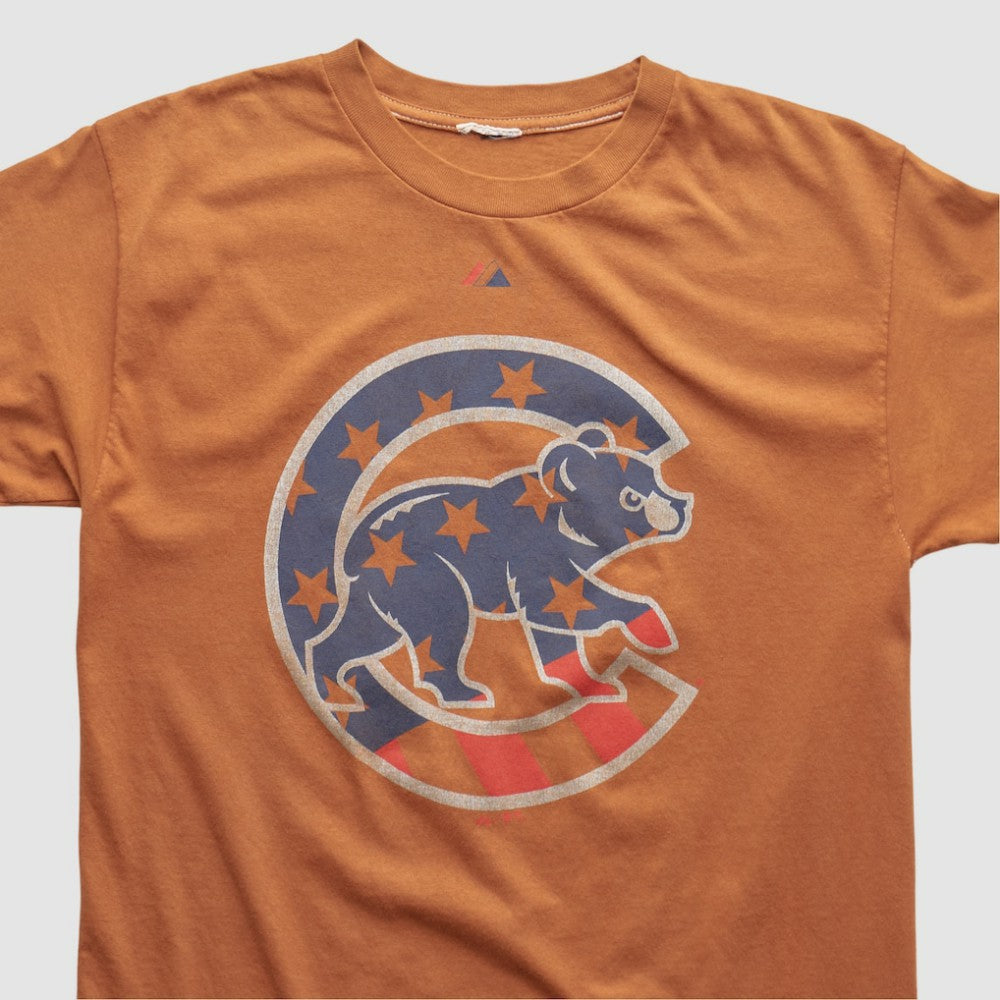 Chicago Cubs Majestic 2000s T-shirt - Orange - M by Fanatics Real Vintage T-shirts