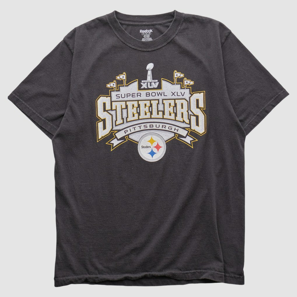 Pittsburgh Steelers Reebok 2011 T-shirt Charcoal Vintage
