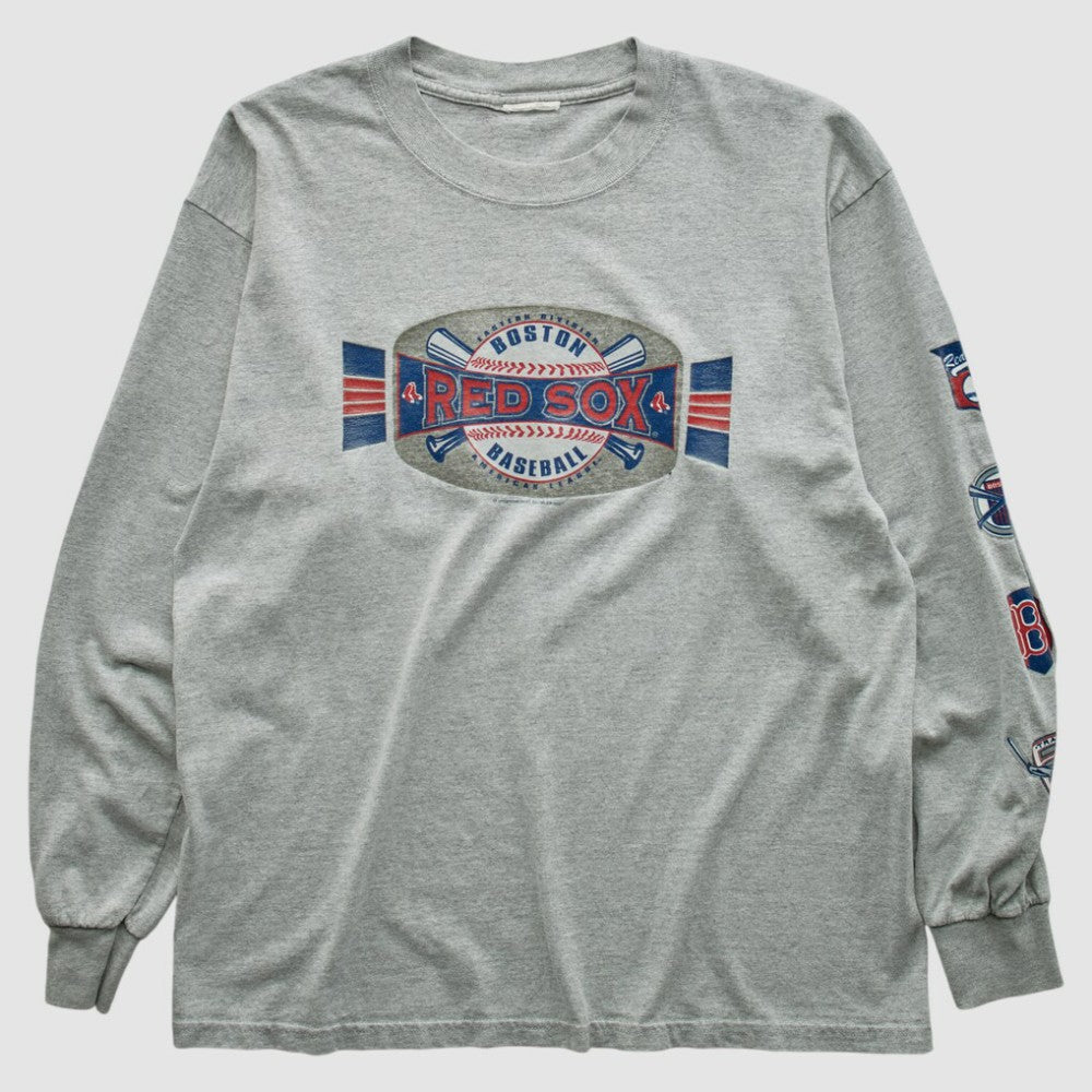 Boston Red Sox 2001 Long Sleeve T-shirt - Heather Gray - S by Fanatics Real Vintage T-shirts
