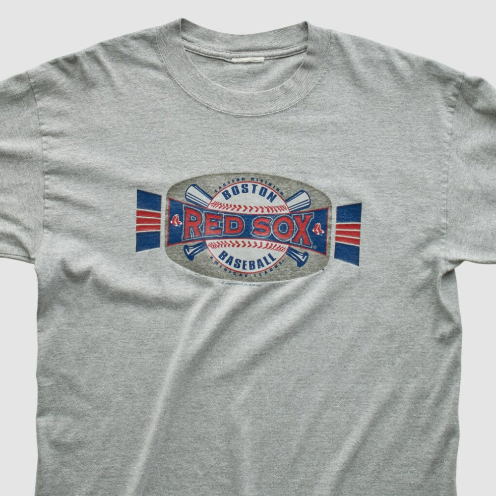 Boston Red Sox 2001 Long Sleeve T-shirt - Heather Gray - S by Fanatics Real Vintage T-shirts