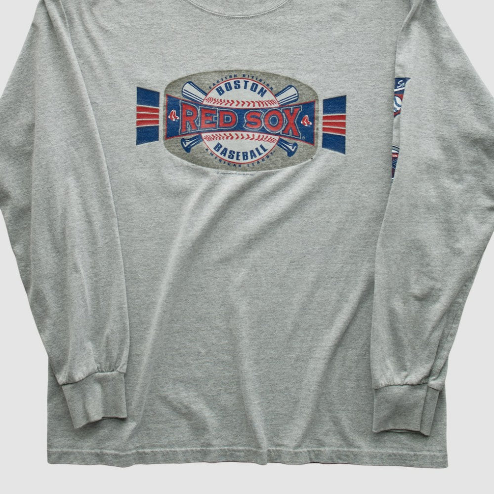 Boston Red Sox 2001 Long Sleeve T-shirt - Heather Gray - S by Fanatics Real Vintage T-shirts