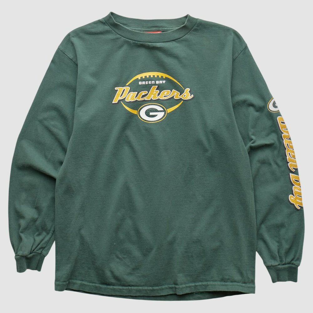 Green Bay Packers NFL 2000s Long Sleeve T-shirt Green Vintage