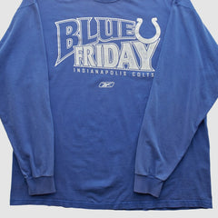 Indianapolis Colts Reebok 2000s Long Sleeve T-shirt Blue Vintage