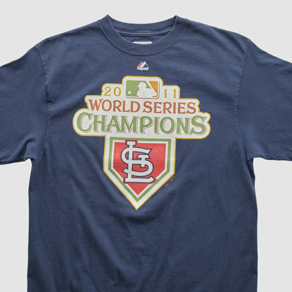 St. Louis Cardinals Majestic 2011 T-shirt - Navy - M by Fanatics Real Vintage T-shirts