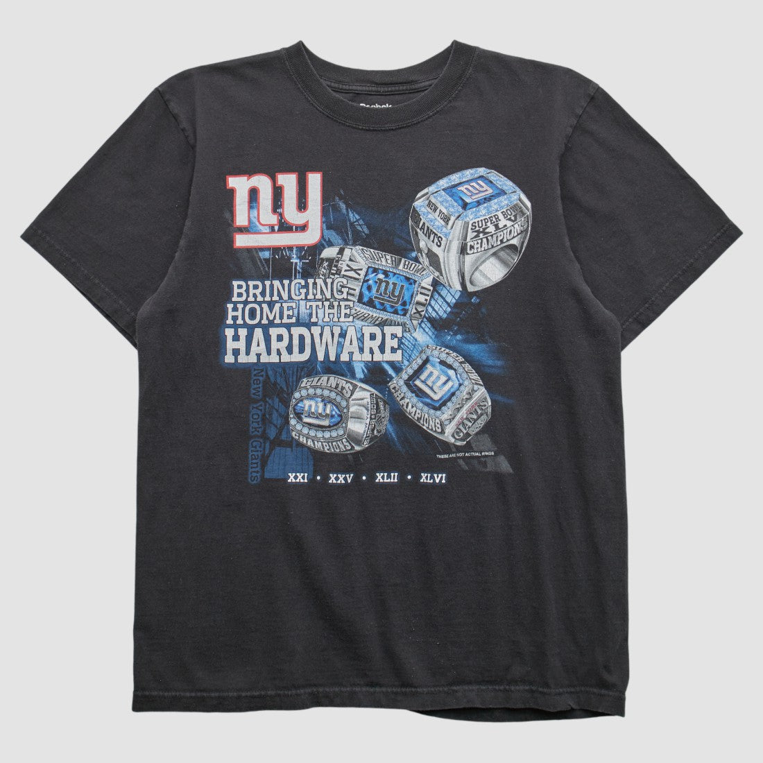 New York Giants Reebok 2011 T-shirt Black Vintage