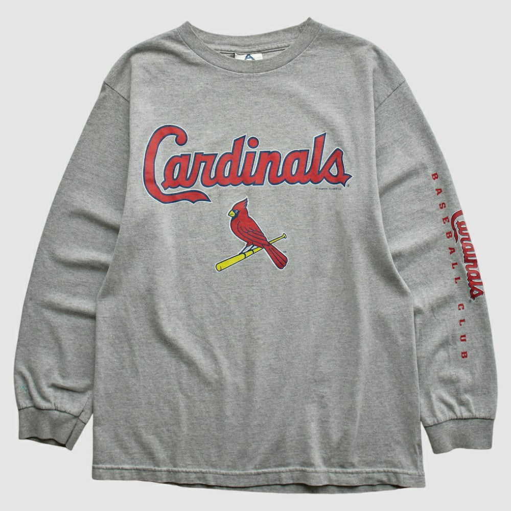 St. Louis Cardinals 2000s Long Sleeve T-shirt - Heather Gray - S by Fanatics Real Vintage T-shirts