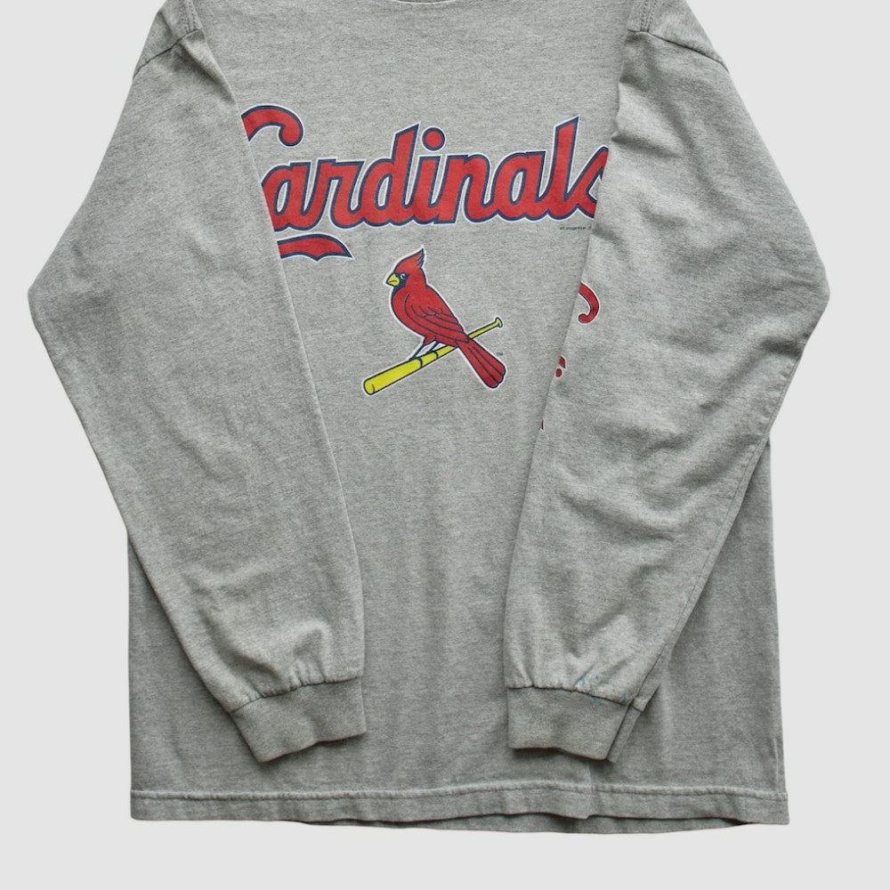 St. Louis Cardinals 2000s Long Sleeve T-shirt - Heather Gray - S by Fanatics Real Vintage T-shirts