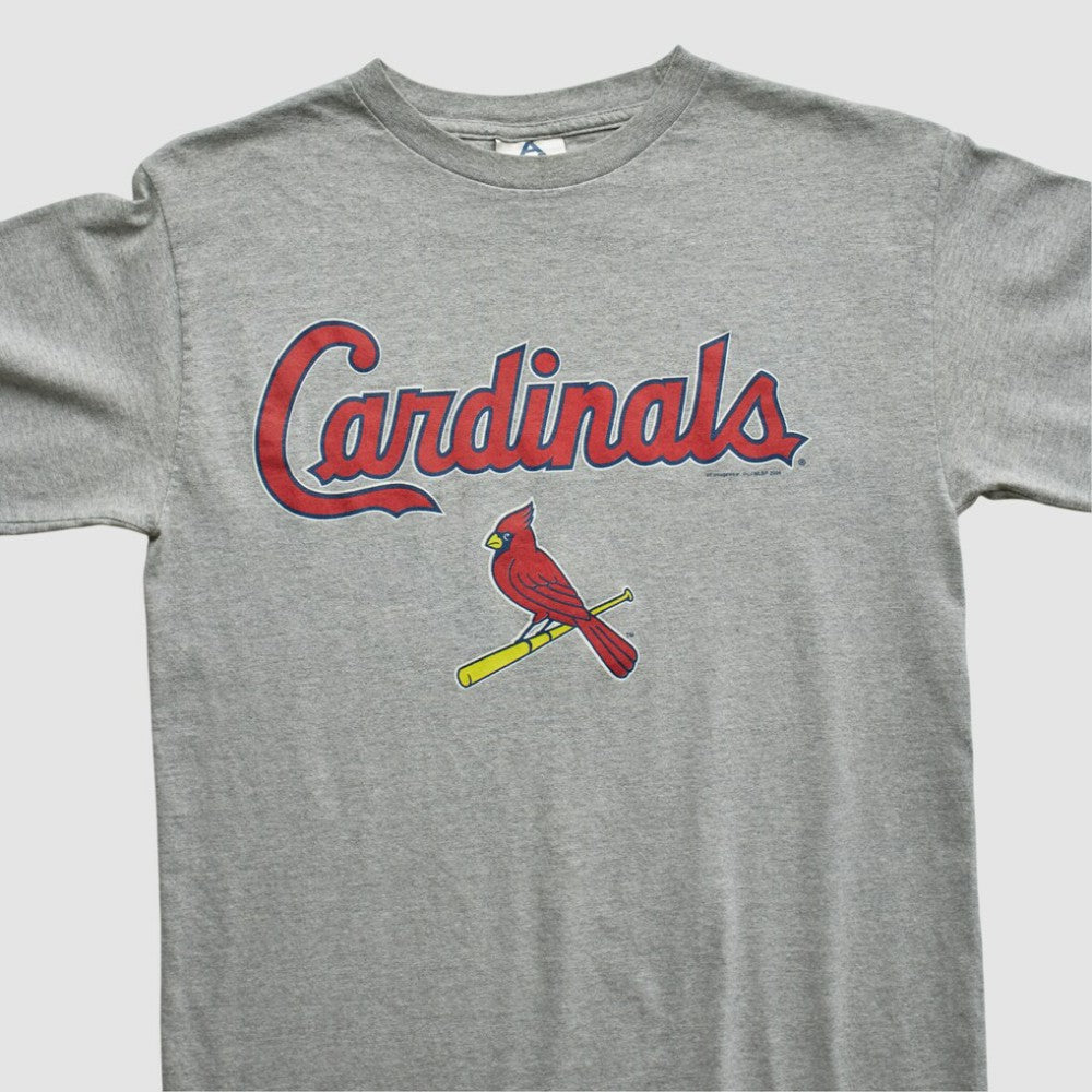 St. Louis Cardinals 2000s Long Sleeve T-shirt - Heather Gray - S by Fanatics Real Vintage T-shirts