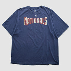 Washington Nationals Majestic 2010s T-shirt - Navy - L by Fanatics Real Vintage T-shirts
