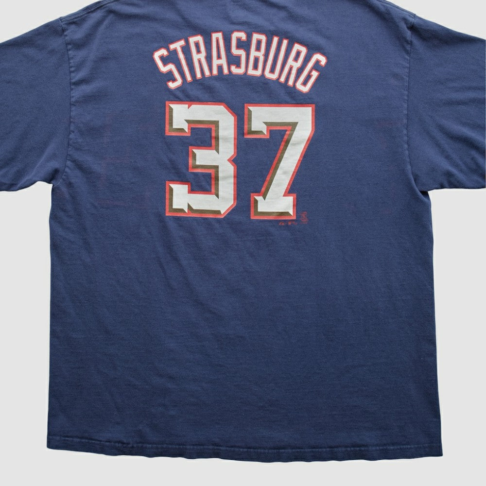 Washington Nationals Majestic 2010s T-shirt - Navy - L by Fanatics Real Vintage T-shirts