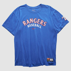 Texas Rangers Nike 2000s T-shirt - Blue - L by Fanatics Real Vintage T-shirts
