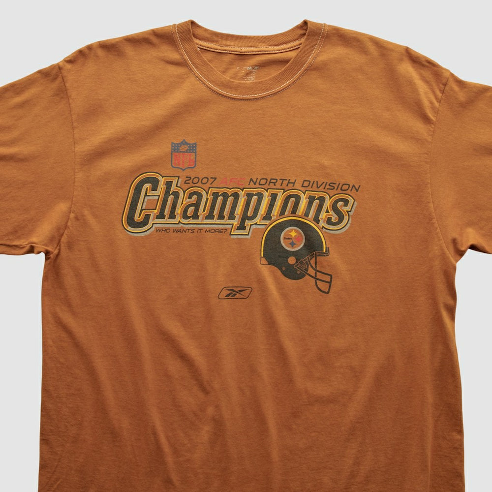 Pittsburgh Steelers Reebok 2007 T-shirt Orange Vintage