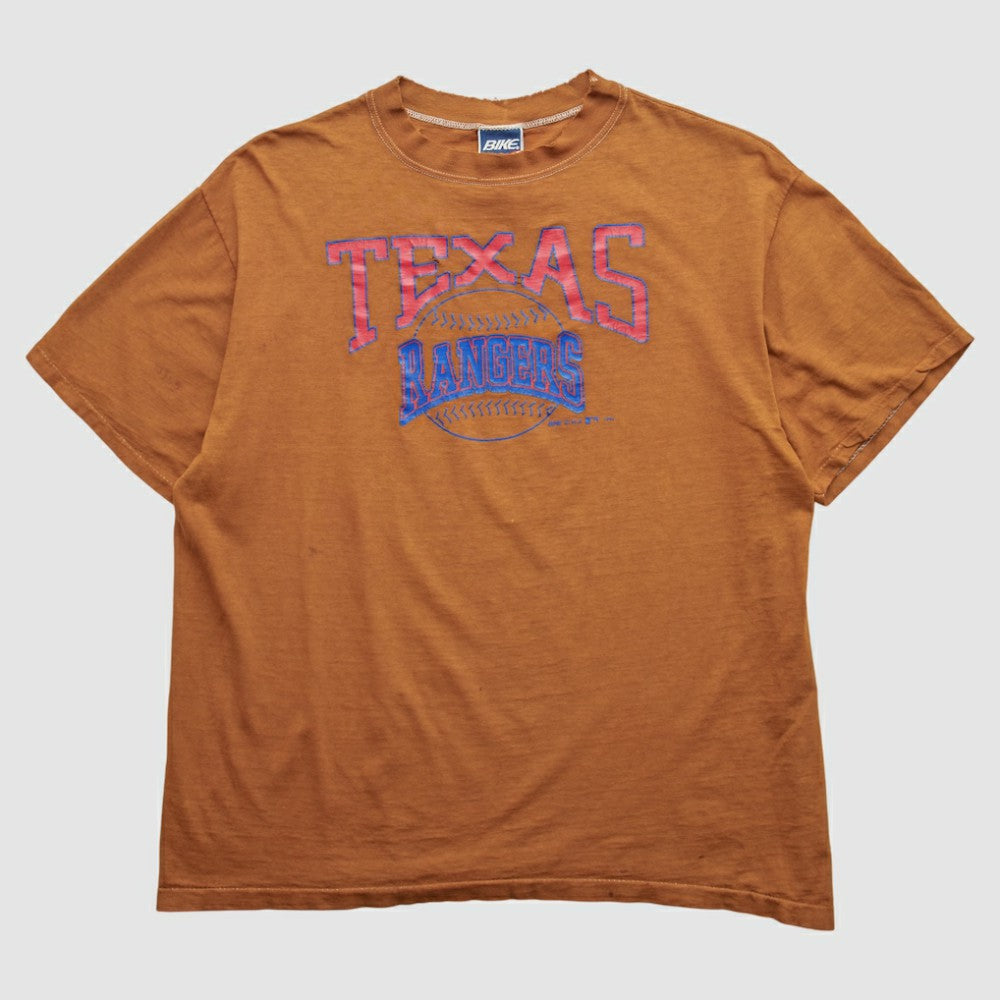 Texas Rangers Bike 90s T-shirt - Orange - M by Fanatics Real Vintage T-shirts