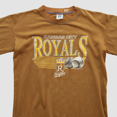 Kansas City Royals Logo 7 90s T-shirt - Brown - XS by Fanatics Real Vintage T-shirts