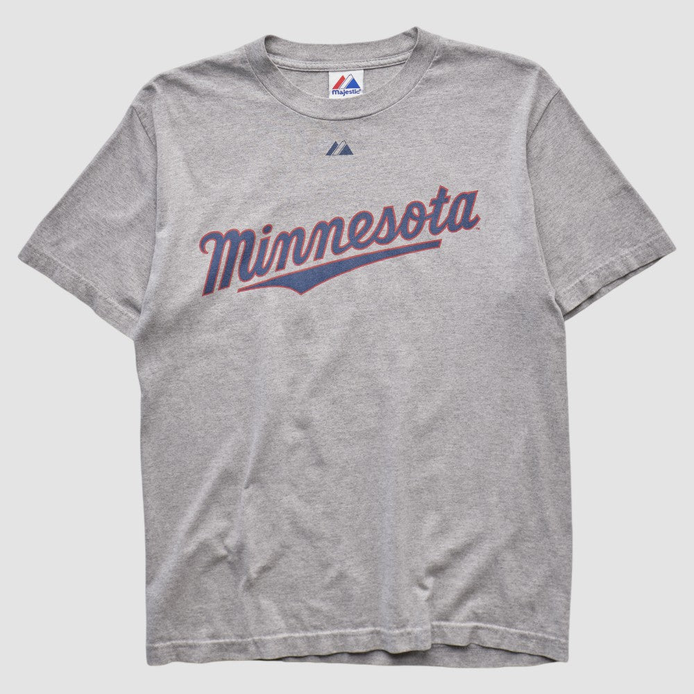Minnesota Twins Majestic 2010 T-shirt - Heather Gray - XS by Fanatics Real Vintage T-shirts