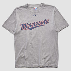 Minnesota Twins Majestic 2010 T-shirt - Heather Gray - XS by Fanatics Real Vintage T-shirts