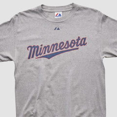 Minnesota Twins Majestic 2010 T-shirt - Heather Gray - XS by Fanatics Real Vintage T-shirts